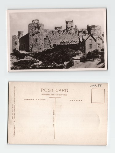Vintage rppc postcard harlech - rppc,