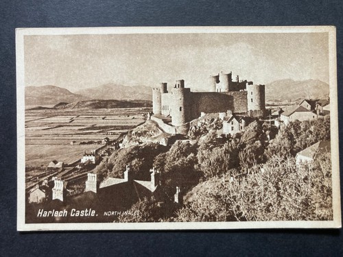 Harlech castle gwynedd vintage - harlech,