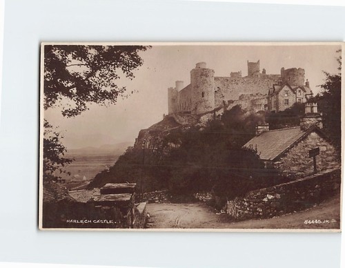 Cartolina castello harlech - castello,