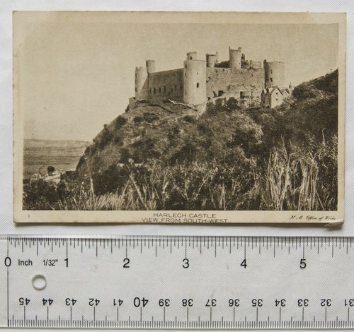 Vintage postcard harlech - vintage,