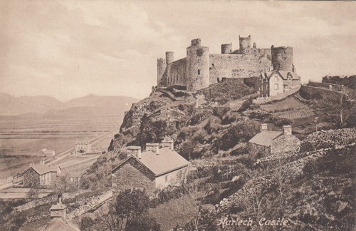 Postcard harlech castle - harlech,