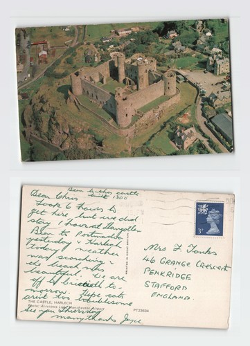 Vintage postcard harlech - postcard,
