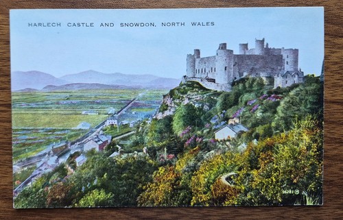 Harlech castle and snowdon - harlech,