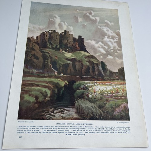 Stampa artistica 1924 castello - stampa,