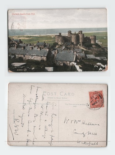 Vintage postcard harlech - vintage,