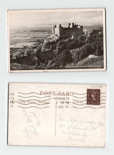 Vintage postcard harlech - postcard,