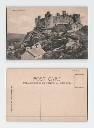 Vintage postcard harlech - vintage,