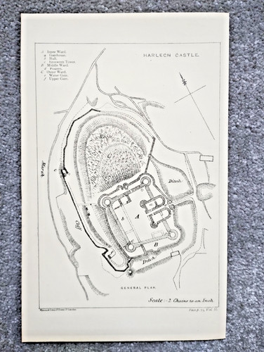 General plan harlech - harlech, castle