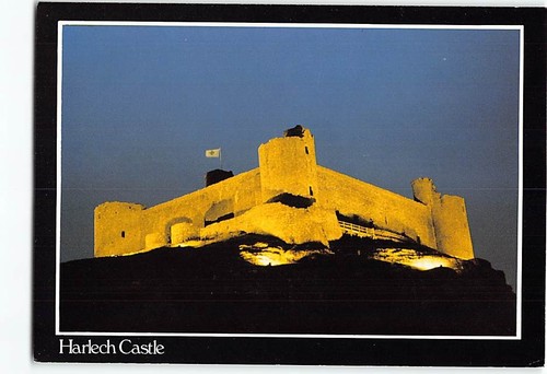 Cartolina castello harlech - di,
