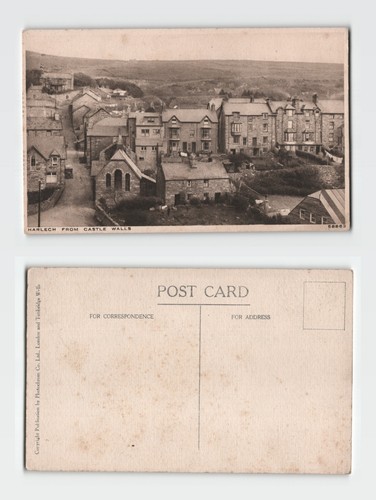 Postcard harlech from - from, castle