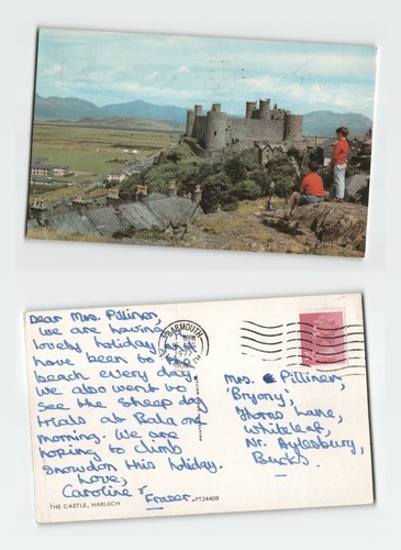 Vintage postcard harlech - vintage,