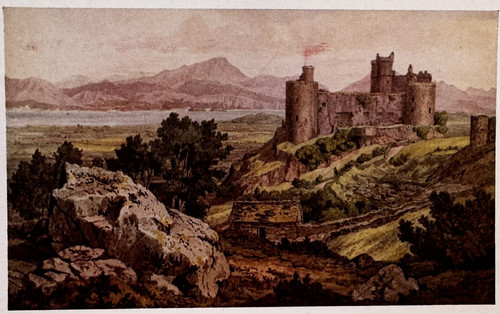 Harlech castle wales drawing - wales,