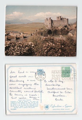 Vintage postcard harlech - postcard,