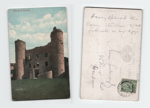 Vintage postcard harlech - vintage,