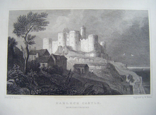 Stampa antica 1830 castello - stampa,
