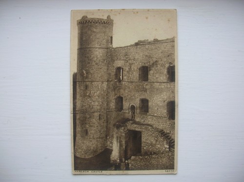 Harlech castle postcard - harlech,