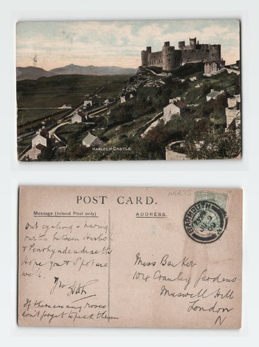 Vintage postcard harlech - vintage,