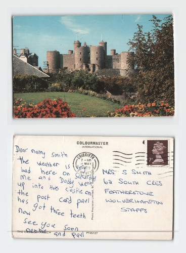 Vintage postcard harlech - postcard,