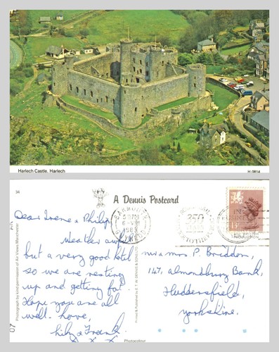 Vintage postcard harlech - postcard,