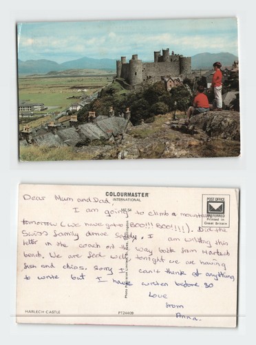 Vintage postcard harlech - vintage,