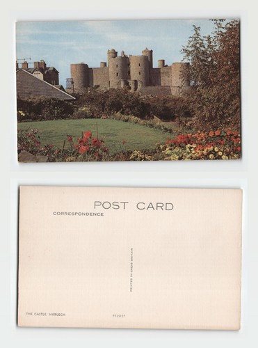 Vintage postcard harlech - vintage,