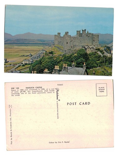 Postcard harlech castle - postcard,